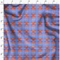 thumbnail image 3 of Soimoi Blue Modal Satin Fabric Crabs Ocean Print Sewing Fabric Yard 42 Inch Wide, 3 of 6