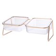 thumbnail image 1 of Cat Raised Elevated Feeding Bowl Puppy Snacks w/ Holder Feeder Good for Double Bowl, 1 of 8