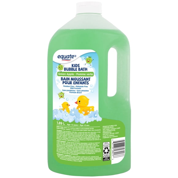 Equate Green Apple Kids Bubble Bath