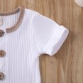 thumbnail image 5 of SUNSIOM Baby Boys Girls Summer Outfit Short Sleeve Knitted Button Up Romper, 5 of 5