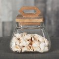 thumbnail image 1 of Couvercle en Bois sur Pot en Verre Transparent, 1 of 1