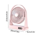thumbnail image 3 of TopLLC Desktop USB Small Fan Mini Portable Charging Digital Display Night Light Household Desktop Electric Fan Small fan, 3 of 9