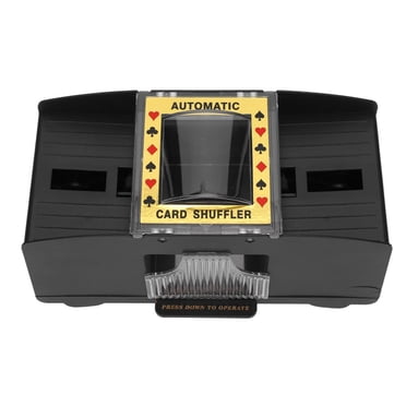 Fyydes AutomaticCard Shuffler,Adult Elderly Electric Automatic 2-Deck Labor-Saving Card Shuffler Tool Accessory,Electric Card Shuffler