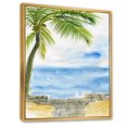 thumbnail image 2 of Designart Palm Beach Resort à l'aube II ART MURAL À CADRE FLOTTÉ, 2 of 4