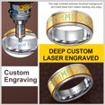 thumbnail image 2 of ORUYROP Can Engrave Viking Rune Spinner Rings for Men/Women, Size #7-#14 Chain Link Fidget Ring, Stainless Steel/Gold Plated/Black-Send Gift Box, 2 of 7