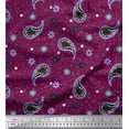 thumbnail image 1 of Soimoi Pink Poly Georgette Fabric Star,Paisley & Cosmos Floral Fabric Prints By Yard 52 Inch Wide, 1 of 1