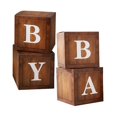 thumbnail image 1 of 4 Pcs Boîtes pour Bébé avec Lettres Ballons Décoratifs Réutilisables pour Révélation de Genre Couleur Bois, 1 of 8