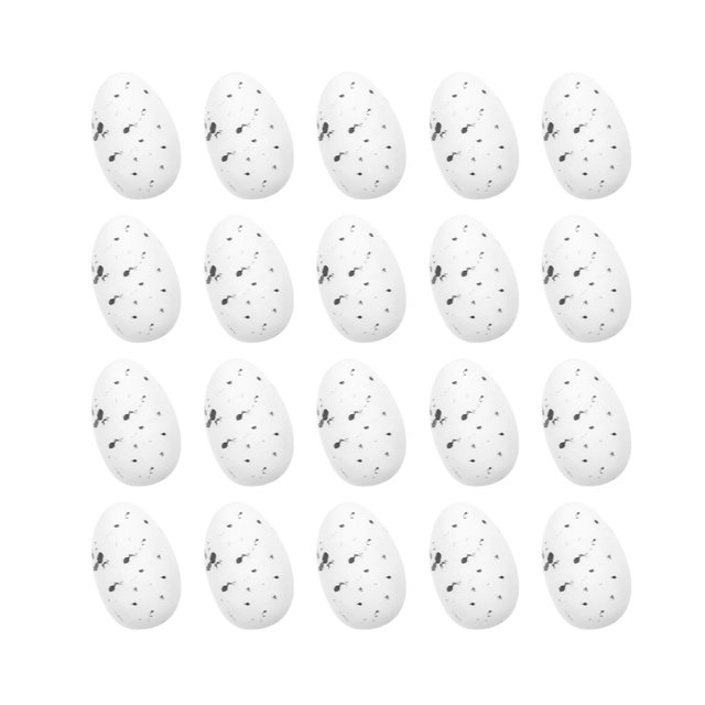 Pisexur Easter Decorations 20Pcs Simulation Colorful Plastic Easter-Eggs Bright PlasticEggs Decorations DIY Holiday Home Decor