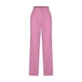 thumbnail image 4 of DPTALR Fall Women Casual Comfortable Pure Colour Elastic Waist Plush Pocket Full Length Pants, 4 of 5