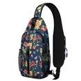 thumbnail image 1 of Romantic Floral Sling Bag with Sunflower and Daisy Pattern, Lightweight Durable Crossbody Backpack, Adjustable Strap, Multiple Compartments for Travel, Gym, Outdoor Use, 1 of 5