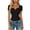 Black, variant on Ziynglg Boho Tops for Women Stretch Slim High Low V Neck Shirts Summer Solid Color Work Office Blouses Lace Trim Tops