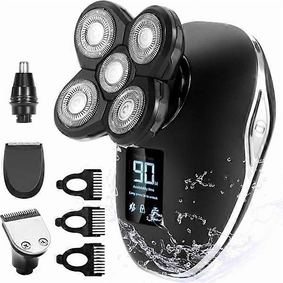 Electric Shaver compatible Bald Men, 4 in 1 Rotary Head Shaver 5D Bald_Perfect Gift