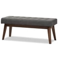 thumbnail image 1 of Baxton Studio Elia Button Tufted Bedroom Bench in Dark Gray, 1 of 7