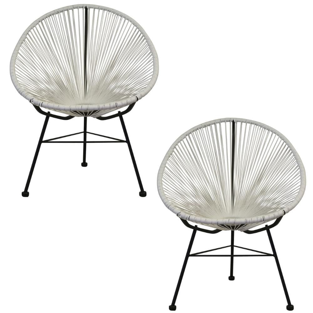 ACAPULCO CHAIR Wire Chair WHITE SET OF 2
