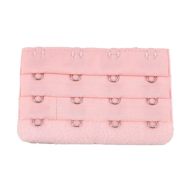 stanreset Extension Strap Bra Extenders Buckle 4 Hook Breathable Practical Accessories Adjustable Replacement 3 Rows Underwear light shrimp red