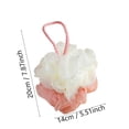 thumbnail image 2 of Aursykel Large Bath Pouf with Long Lasting Two-Color Rope and Foaming Net for Exfoliating and Gentle Lathering Suit for Men and Women Easy to Maintain for a Spa Quality Shower, 2 of 4