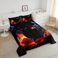 thumbnail image 4 of Ensemble de Douillette Chat Noir Simple pour Garçons Filles Enfants Rose Rouge Literie Florale Literie Papillon Bleu Ensembles de Douillette Papillon de Rêve Couette Insert Imprimé Chat Animal Cool Courtepointe pour Ado, 4 of 7