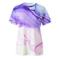 thumbnail image 4 of TSADFHJI Sweat Shirts Women Plus Size Womens Spring Summer Colorful Printed Short Sleeve O Neck T Shirt Top S, 4 of 5