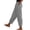 Grey, variant on LOVZFMLL Women's Pants, Summer Fashion Solid Casual Elastic Waist Long Wide Leg Pants White, 2XL