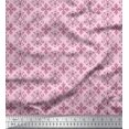 thumbnail image 1 of Soimoi Poly Georgette Fabric Filigree Damask Printed Fabric 1 Yard 42 Inch Wide, 1 of 3