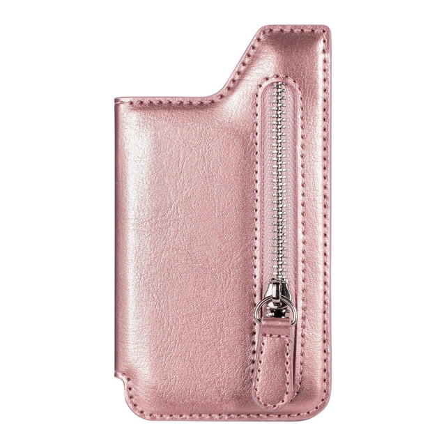 Lksixu Multifunctional Adhesive Phone Wallet Card,Mobile Phone Card Case, Card Cover, Multiple Card, Zipper, Hand Back Sticker Card Case Storage Bins Organizers and Storage