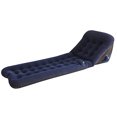 thumbnail image 1 of Dark Blue Flocked PVC Inflatable Sleeping Pad - Lightweight 5.2lb Press-Inflatable Camping Mat with 200lb Capacity, Portable 17.3x11x2.75in Storage, Outdoor Tent-Use Moisture-Proof Air Mattress and, 1 of 6