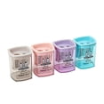 thumbnail image 2 of 4Pcs Quadrilateral Dual Hole Transparent Pencil Sharpener For Children Students Portable Pink #9yg2D, 2 of 9