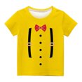 thumbnail image 3 of Penkiiy T-Shirts Garçons Filles Imprimés 3D Graphiques Col Rond Manches Courtes pour Enfants 7 Ans Jaune, 3 of 3