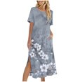 thumbnail image 2 of Ovzne Robes pour Femmes 2025 Robe Femme Robe Unie Ample Décontractée Mode Robe à Manches Longues Robe à Col à Manches Longues pour Femmes Robe de Vacances à Manches Longues Imprimée Liquidation, 2 of 7
