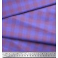 thumbnail image 2 of Soimoi Purple polyester Crepe Fabric Check Check Print Fabric by Yard 52 Inch Wide, 2 of 2