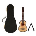 thumbnail image 2 of Guitar Ornament, Polishing Mini Guitar Decoration Durable Wooden Exquisite With Stand For Collection, 2 of 8