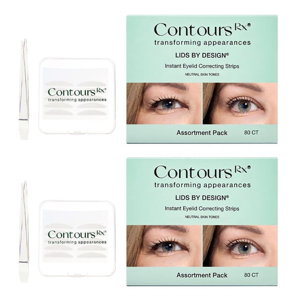 Contours Rx Lids by Design – 4mm - 7mm Assortment Pack, Eyelid Lift Strips for Dramatic Lift on Hooded, Droopy Eyelids – Medical