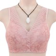 thumbnail image 2 of B91xZ Bralettes Sans Couture Triangle Côtelé pour Femmes, Rose 40, 2 of 5