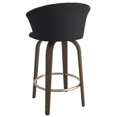 thumbnail image 3 of Modern Velvet and Wood 26" Counter Stool in Black, 3 of 7
