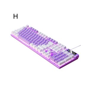 K500 Clavier filaire rétroéclairage mécanique sensation de correspondance de couleur 104 Clés Ordinateur E-sports Jeu clavier pour bureau - H