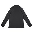 thumbnail image 5 of LUOGENLI Male T-shirts for Mens Men's High Neck T Shirt Pleated Textured Loose Long Sleeved Inner Bottom Shirt Men's Stretch Solid Color High Neck Tops Black XL, 5 of 5