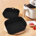 thumbnail image 3 of Dvkptbk Silicone Air Fryer Liners Reusable, 6.5x8.3 Inch Airfryer Liners Square Easy Cleaning Air Fryer Silicone Basket Air Fryer Accessories for Baking Cooking, 3 of 4