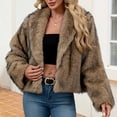 thumbnail image 2 of Tranfacy Manteaux d'Hiver pour Femmes, Manteaux en Molleton pour Femmes, Manteaux Chauds en Molleton pour Dames avec Col Rabattu pour Vêtements d'Extérieur d'Hiver Unis, 2 of 5