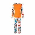 thumbnail image 3 of TIMIFIS Pyjamas d'Halloween pour la Famille pour Femmes/hommes Pyjamas des Fêtes d'Halloween Ensembles Assortis Tenue de Nuit 2 Pcs Combinaison Toile d'Araignée Fantômes Citrouille Squelette Haut et Pantalon Tenue Tenue d'Intérieur Hiver, 3 of 6