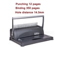 thumbnail image 3 of Manual Comb Binding Machine Office Financial Plastic Aprons Rings Binding Machine 21 Holes 350 Pages Capacity, 3 of 6