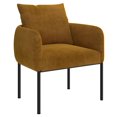 thumbnail image 1 of Modern Velvet & Metal Accent Chair in Mustard & Black Leg, 1 of 8