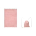 thumbnail image 2 of Fringed Striped Beach Towel with Backpack - Quick-Dry Microfiber Towel Set Absorbent Travel Towel for Pool & Yoga Lightweight Towel, Red, JKODE, 2 of 9
