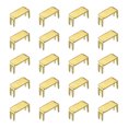 thumbnail image 1 of Unique Bargains 20Pack Zipper Stoppers, #8 Top & Bottom Stops for Rescue Repair, Gold Tone, 1 of 6