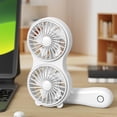 thumbnail image 2 of Portable Fan Handheld With Built-in Battery 10.04 in x 3.15 in Silent Double Headed Foldable Mini USB Charging, 2 of 6