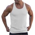 thumbnail image 1 of zfhfof Men's Workout Tank Top Ribbed Knit Sleeveless Gym Muscle T Shirts Bodybuilding Tee, 1 of 8