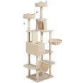thumbnail image 1 of 81" Large Cat Tree w/ Scratching Posts, Condos, Beds, Hammocks, Jumping Platforms, Toy Balls, Rope Cat Toy, Beige, 1 of 5