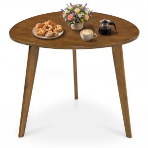 Gymax Table à manger Triangle de 35.5'' Table de cuisine avec pieds en caoutchouc massif