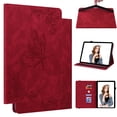 thumbnail image 1 of FJLBDE Étui pour Amazon Kindle Fire 7 (12e Gén., 2022), Étui Folio à Rabat en Cuir PU Gaufré avec Support, Rouge, 1 of 7