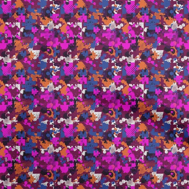 oneOone Rayon Fuschia Pink Fabric Abstracts Craft Projects Decor Fabric Printed By The Yard 56 Inch Wide