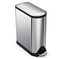 thumbnail image 1 of Simplehuman 12 Gal / 45 Liter Butterfly Step Trash Can Fingerprint-Proof Stainless Steel, 1 of 5